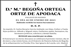 M.ª Begoña Ortega Ortiz